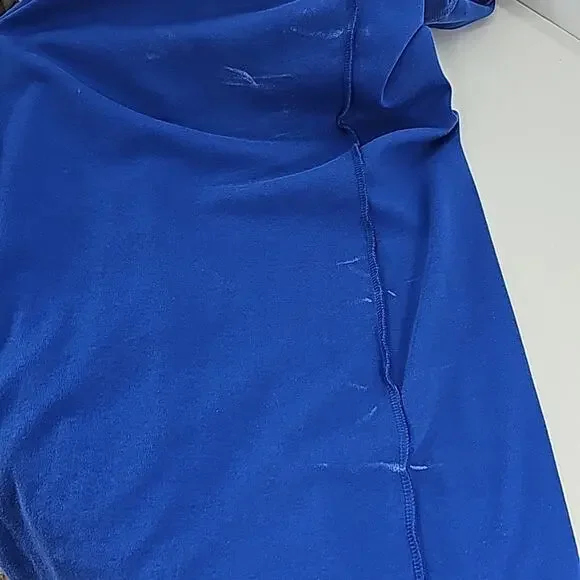 Talbots Womens Sz M Royal Blue Lace Bell Sleeves 100% Cotton Knee Length Dress - Picture 7 of 10